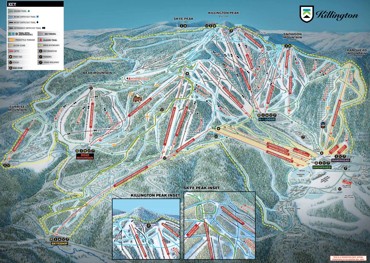 Killington USA Piste Map